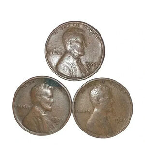 3/$25 1929 PDS Lincoln Wheat Cent Penny Lot All mint marks- high grade
